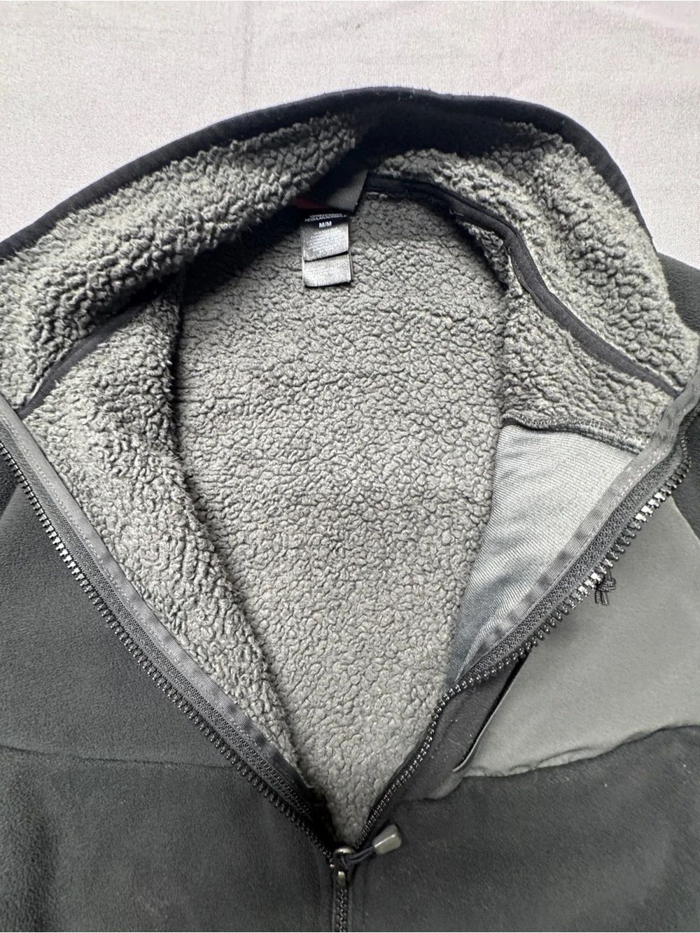 The North Face Jacket Mens Medium Black Chimborazo Sherpa Lined Full Zip Fleece